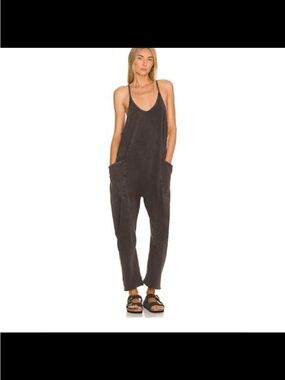 Free People Women's Scoop-Neck Jumpsuit in Charcoal